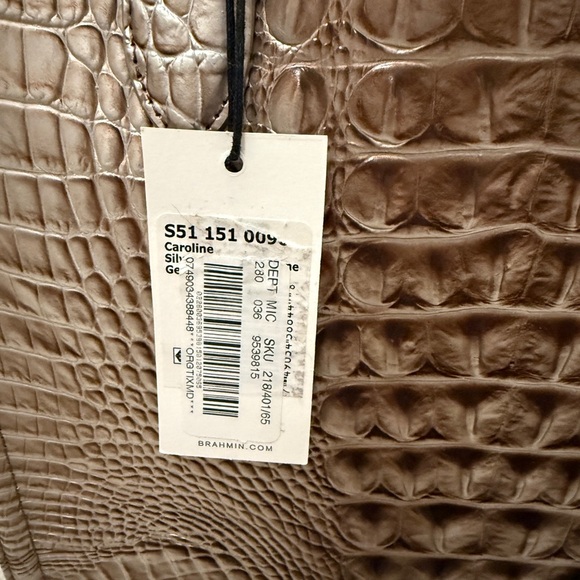 ⛅️NWT Brahmin Caroline Silver Lining Melbourne - Picture 6 of 11